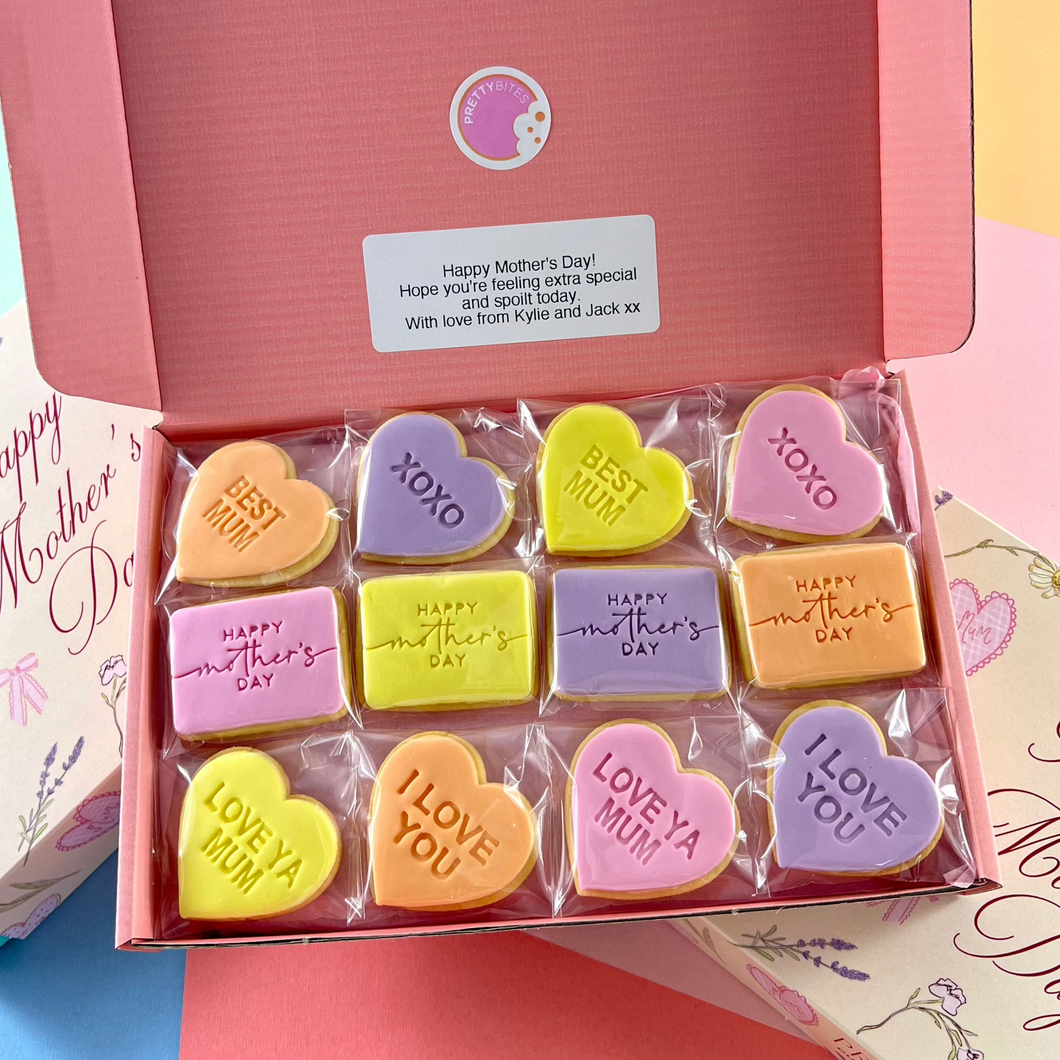 Mother's Day Mini Heart Cookies