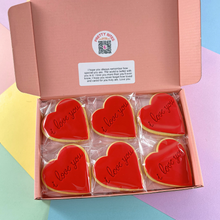 Load image into Gallery viewer, I Love You Heart Cookies