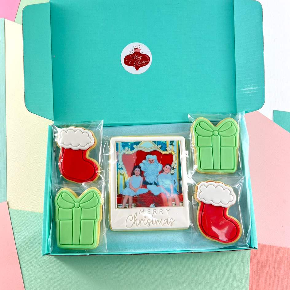 Christmas Polaroid Photo Cookie Gift Box