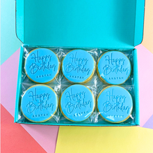 Load image into Gallery viewer, Cursive Happy Birthday Cookies