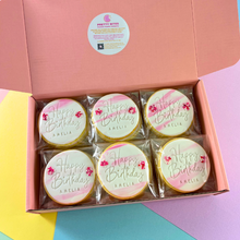 Load image into Gallery viewer, Cursive Happy Birthday Cookies