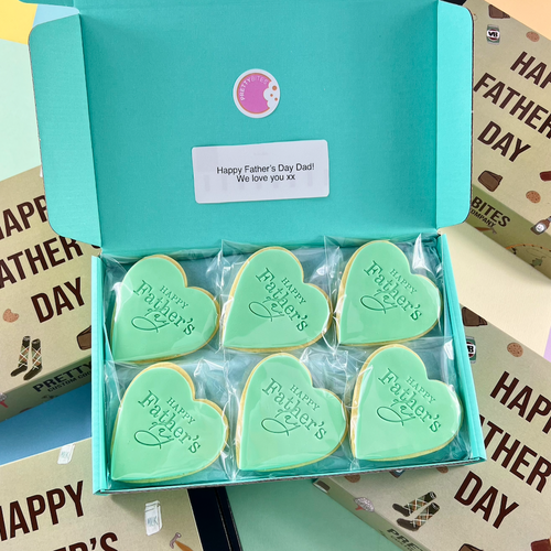 Happy Father's Day Heart Cookies