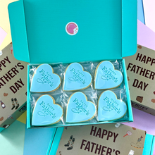Load image into Gallery viewer, Happy Father's Day Heart Cookies