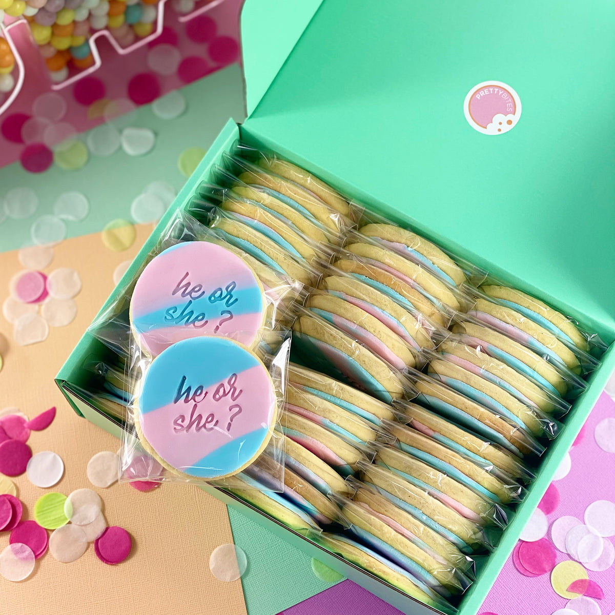 He or She Cookies Pretty Bites